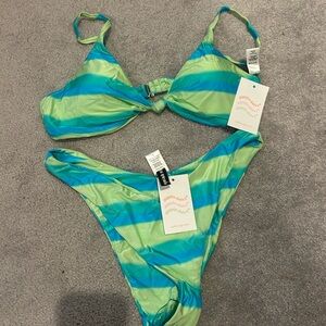 Dippin' Daisy's Green and Blue Bikini